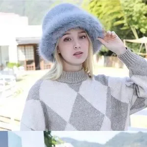 Accessories | White Faux Fur Bucket Hat Women Adjustable  display picture 3
